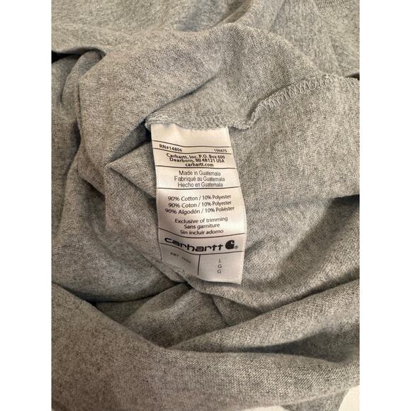 NWOT Men's Carhartt Loose Fit T-Shirt Pocket Gray Size L - Picture 5 of 5